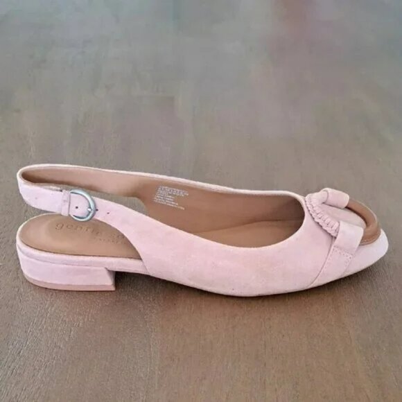 Gentle Souls by Kenneth Cole Shoes - Gentle Souls by Kenneth Cole Athena Slip On Slingback Flats - Blush - Size: 8.5